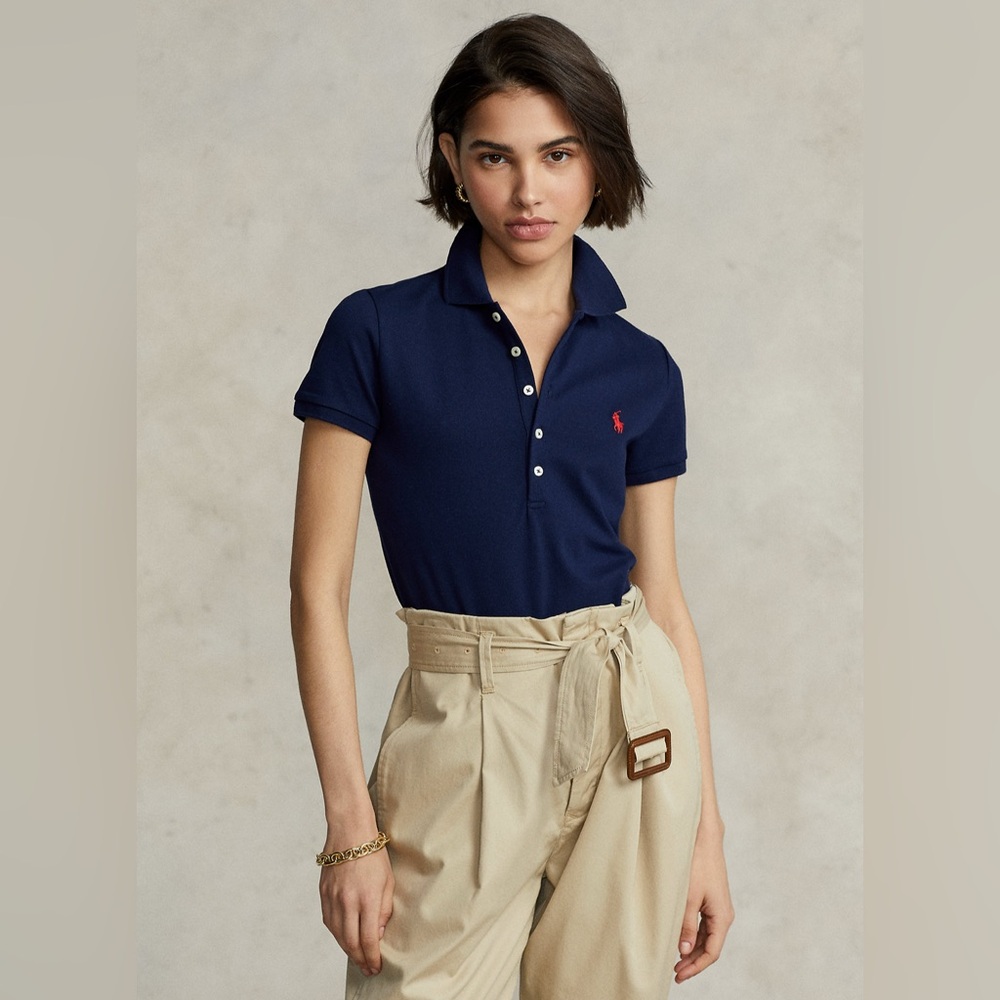 Polo by Ralph Lauren Newport Navy Blue Women's Slim Fit Tee